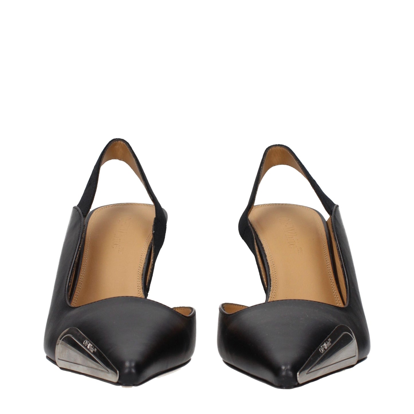 Off-White Black Leather Pumps