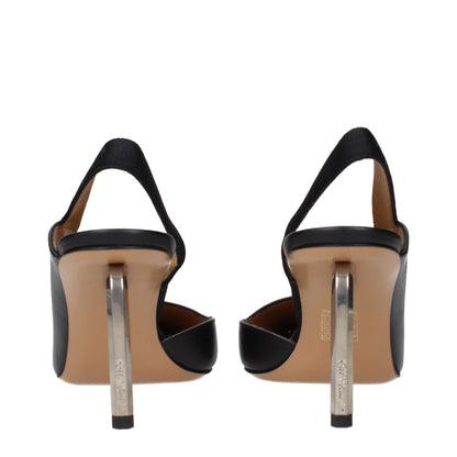 Off-White Black Leather Pumps