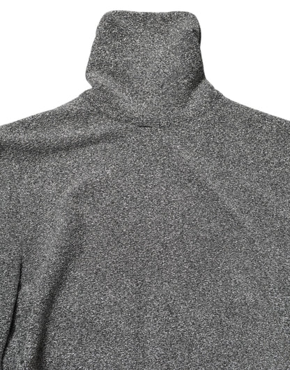 Dolce & Gabbana Gray Nylon Bodycon Sheath Long Sleeves Dress