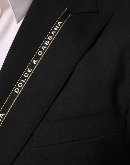 Dolce & Gabbana Black SICILIA Double Breasted Jacket Blazer