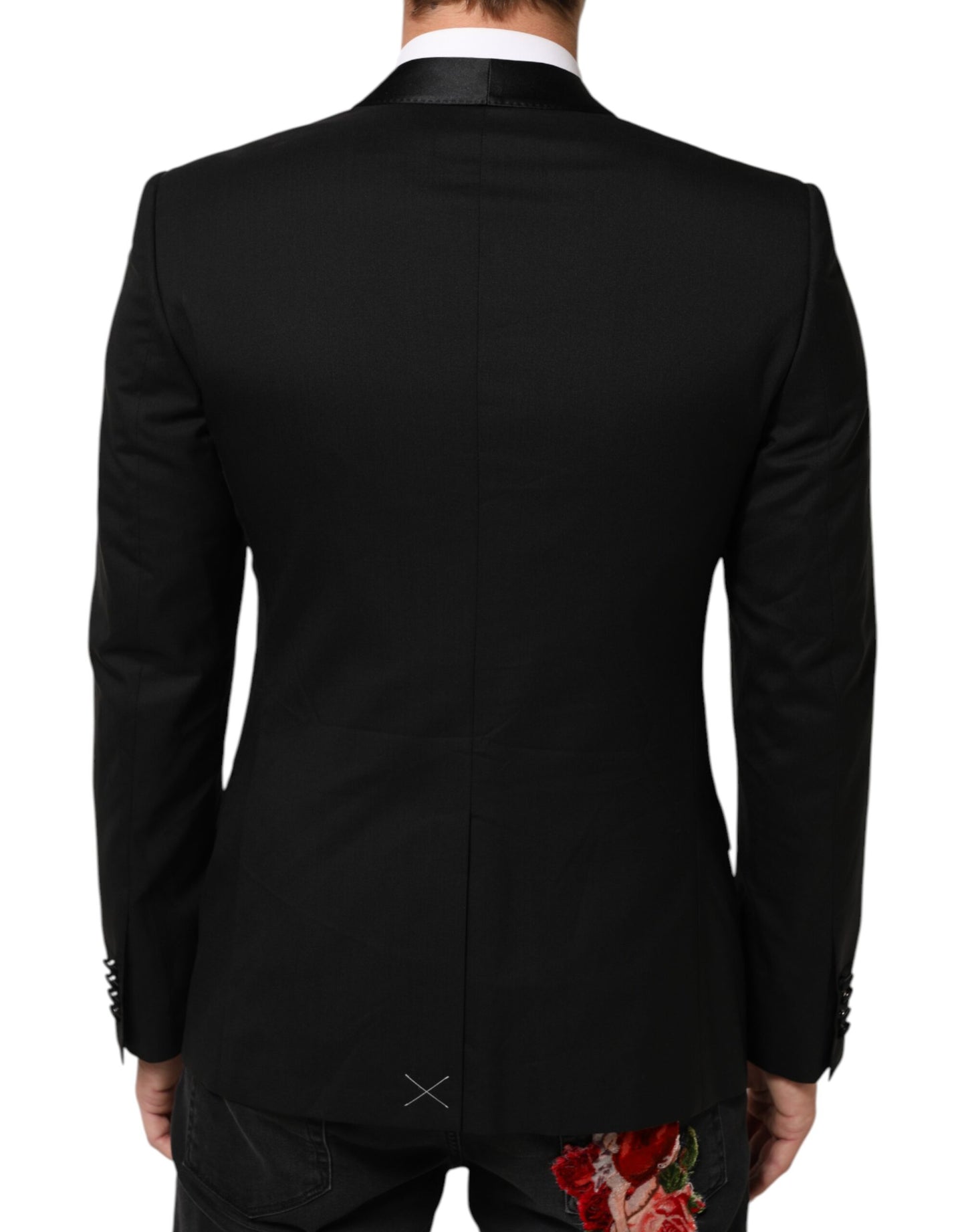 Dolce & Gabbana Black MARTINI 1 Button Suit Jacket Blazer