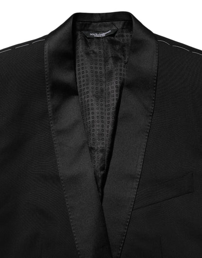 Dolce & Gabbana Black MARTINI 1 Button Suit Jacket Blazer