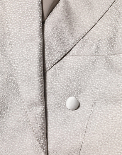 Dolce & Gabbana Beige MARTINI Double-Breasted Suit Blazer