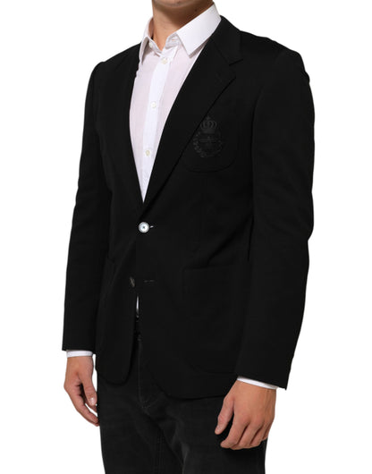 Dolce & Gabbana Black Viscose 2 Buttons Suit Jacket Blazer