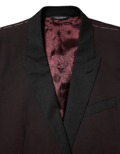 Dolce & Gabbana Maroon Wool 2 Buttons Suit Jacket Blazer