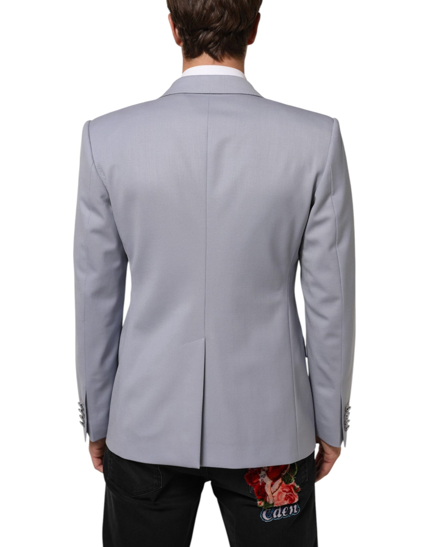 Dolce & Gabbana Gray Wool SICILIA 2 Buttons Men Suit Blazer