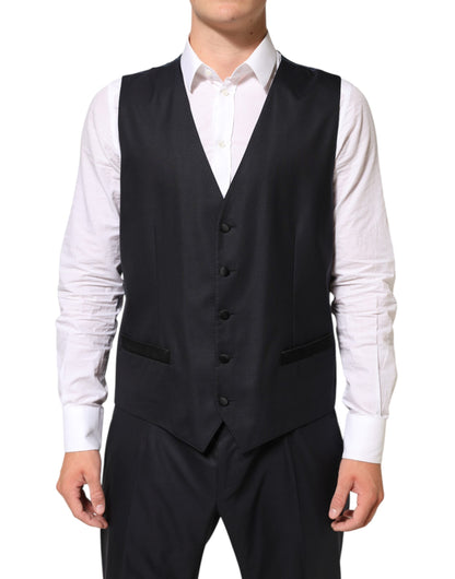 Dolce & Gabbana Black MARTINI 2 Buttons Suit 3 Piece Suit