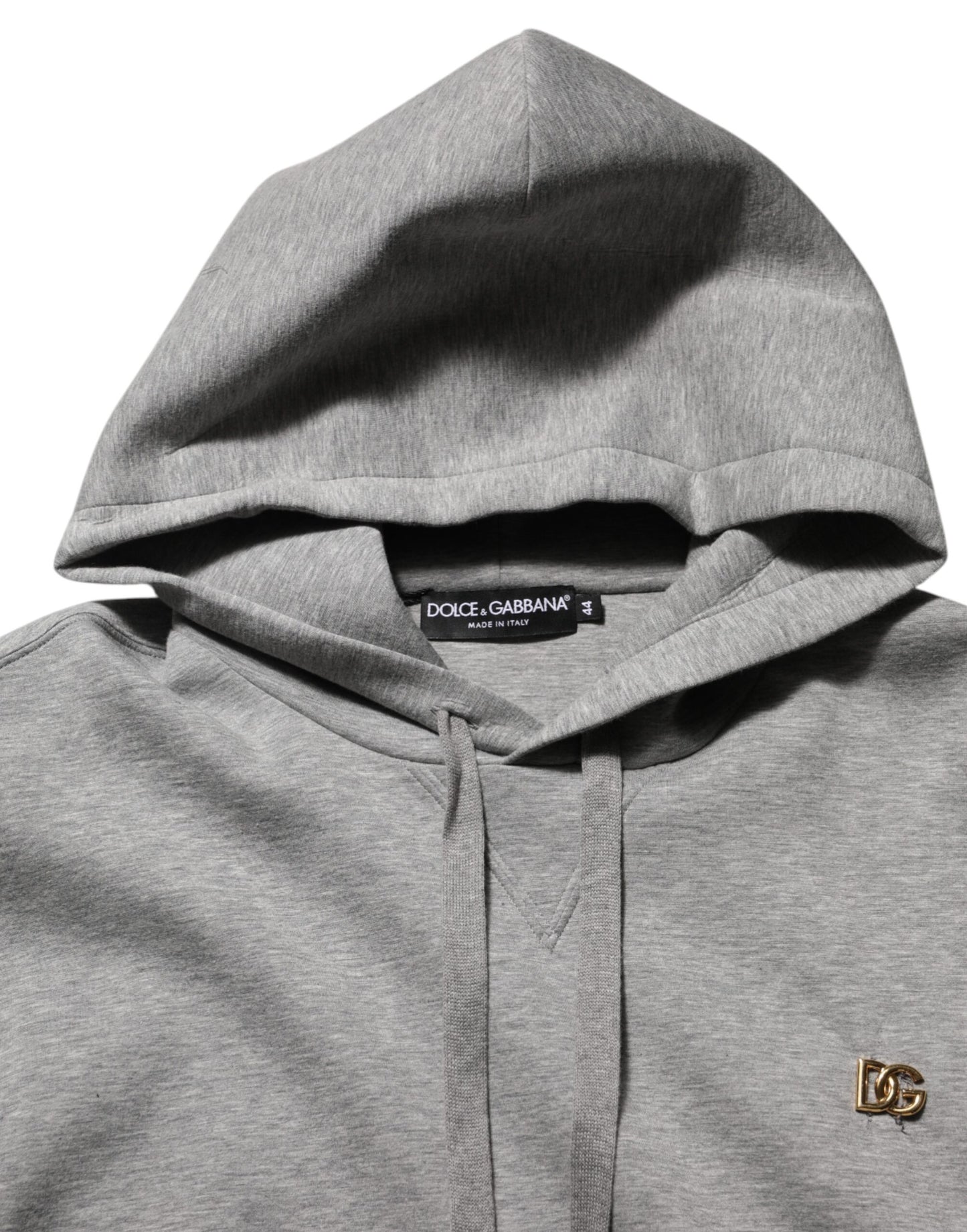 Dolce & Gabbana Gray Logo Cotton Hooded Sweatshirt Sweater