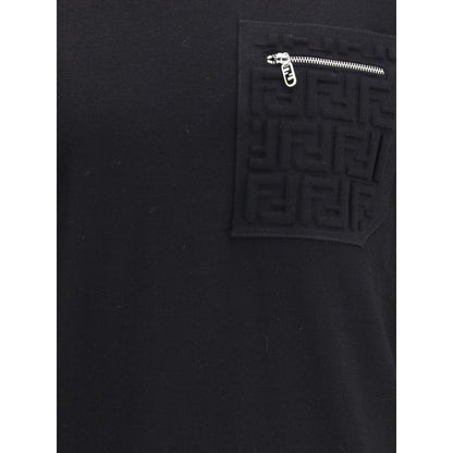 Fendi Black Fleece Wool Sweatshirt