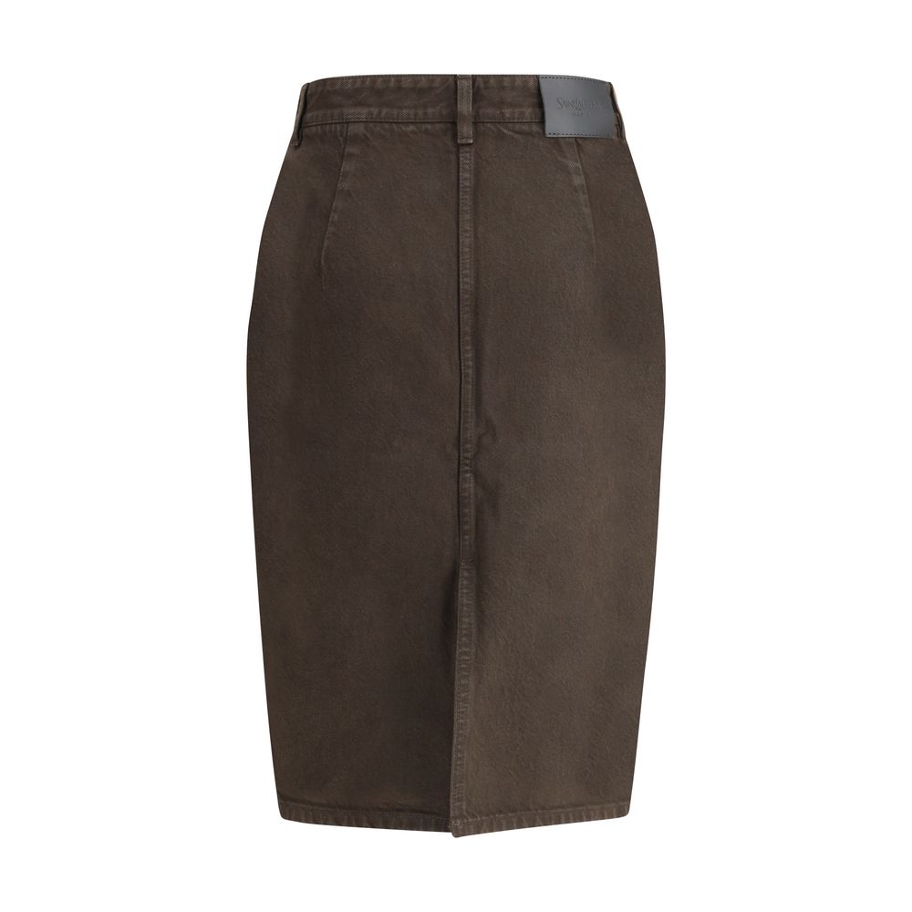 Saint Laurent Denim Pencil Skirt