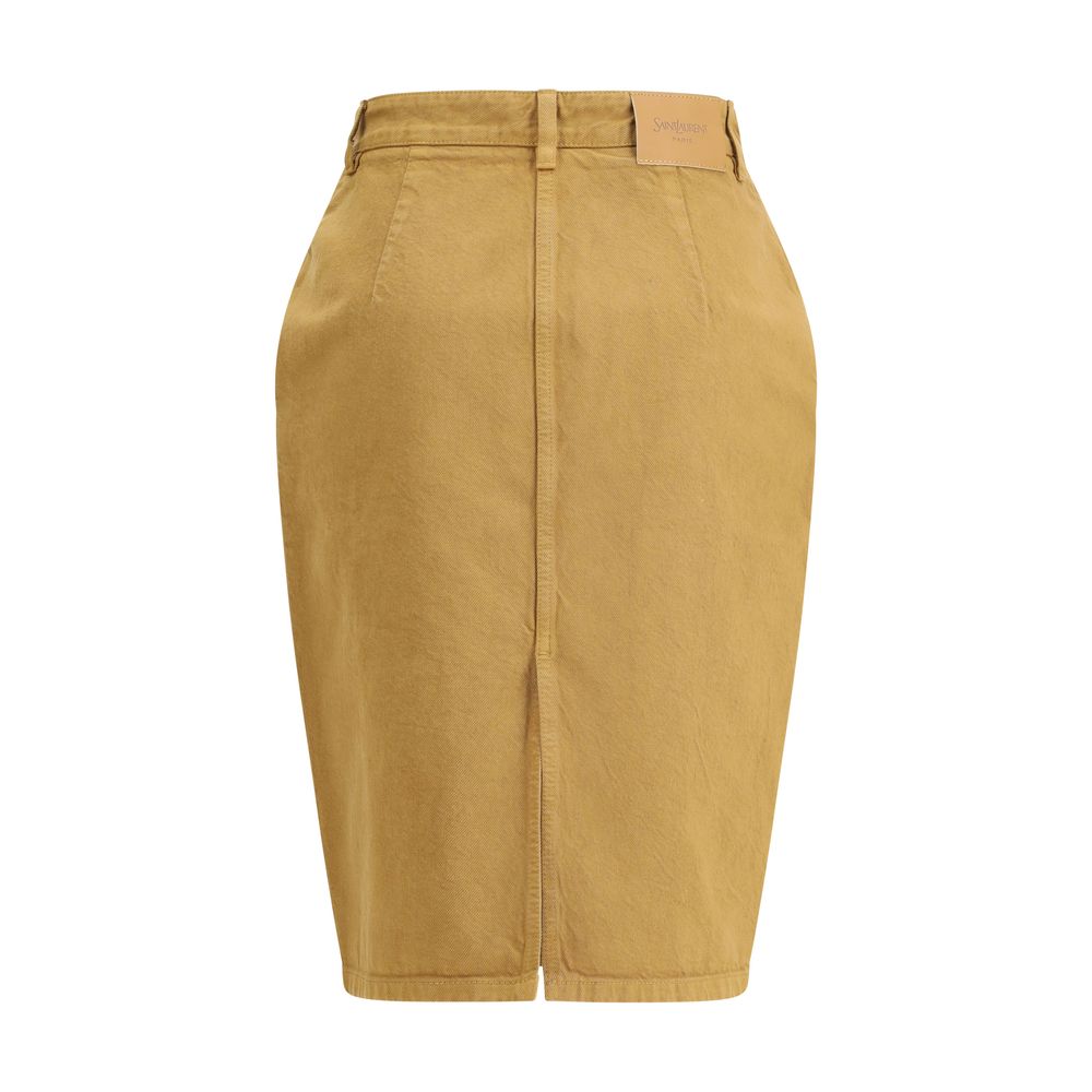 Saint Laurent Denim Pencil Skirt