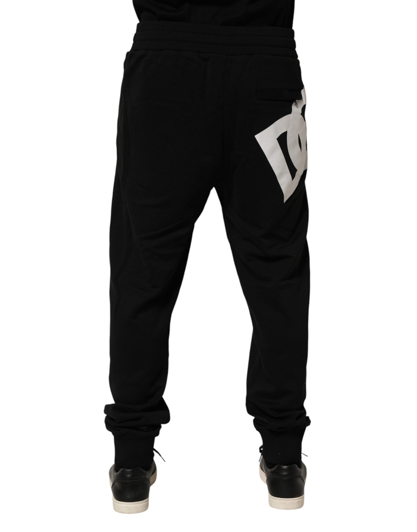 Dolce & Gabbana Black DG Logo Cotton Jogger Sweatpants Pants