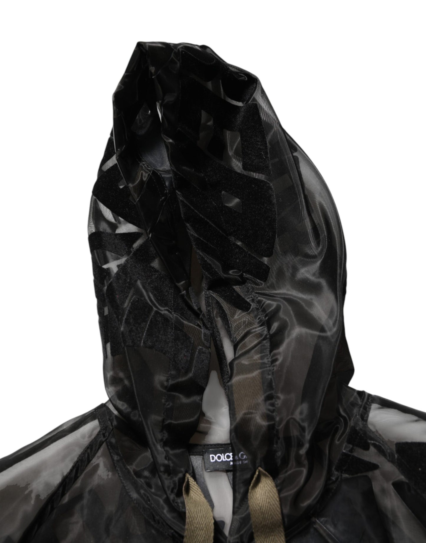 Dolce & Gabbana Black Camouflage Hooded Men Full Zip Sweater