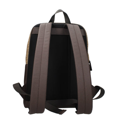 Michael Kors Brown Fabric Backpack