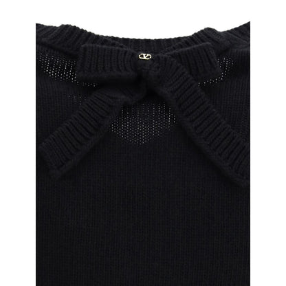 Valentino Black Fleece Wool Sweatshirt