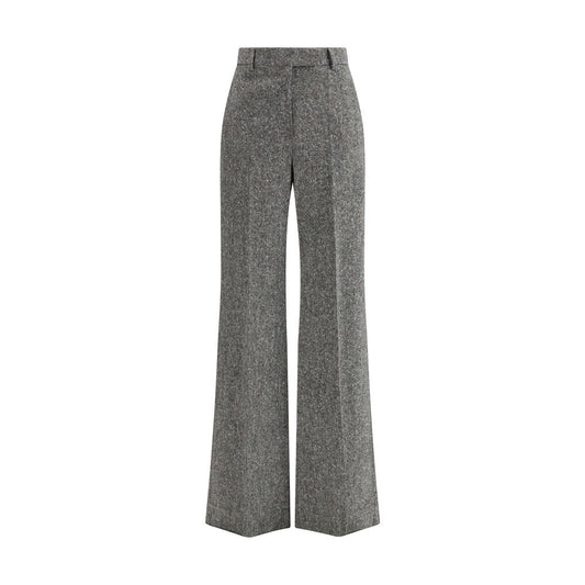 Valentino Gray Fleece Wool Pants