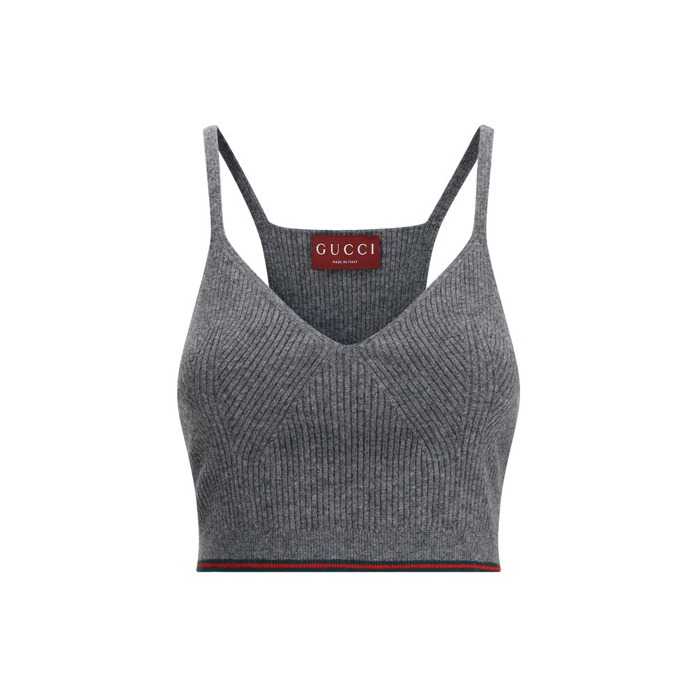 Gucci Gray Wool Top