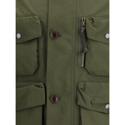 Barbour Green Polyester Shell Jacket