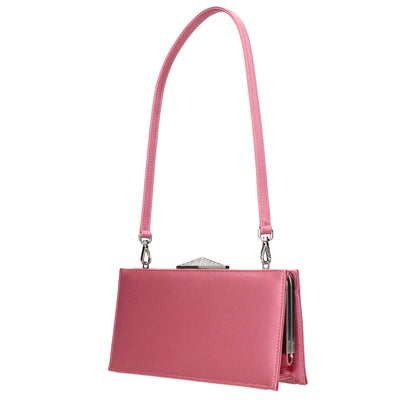 Jimmy Choo Pink Satin Clutch Bag