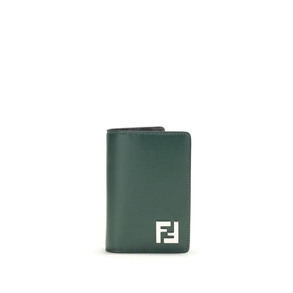 Fendi Black Calf Leather Bos Taurus Wallet