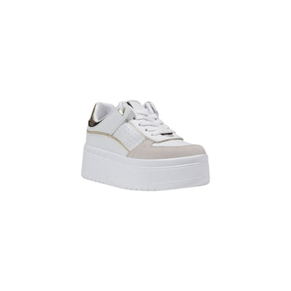Guess White Polyethylene Platform Pumps