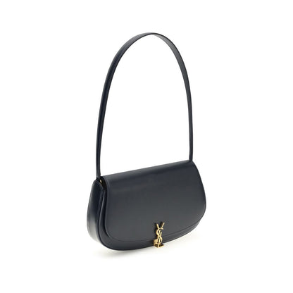 Saint Laurent Blue Calf Leather Bos Taurus Shoulder Bag