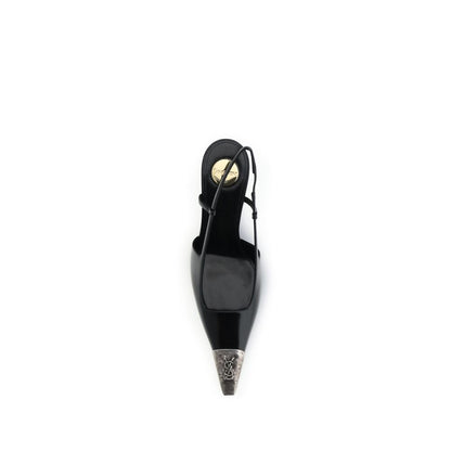 Saint Laurent Black Leather High Heel Pumps