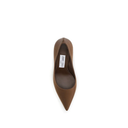 Jimmy Choo Brown Silk High Heel Pumps