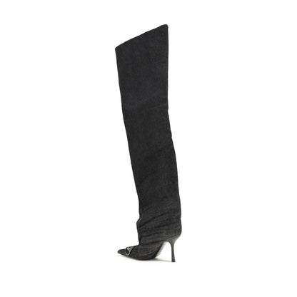 Diesel Black Fabric Over The Knee