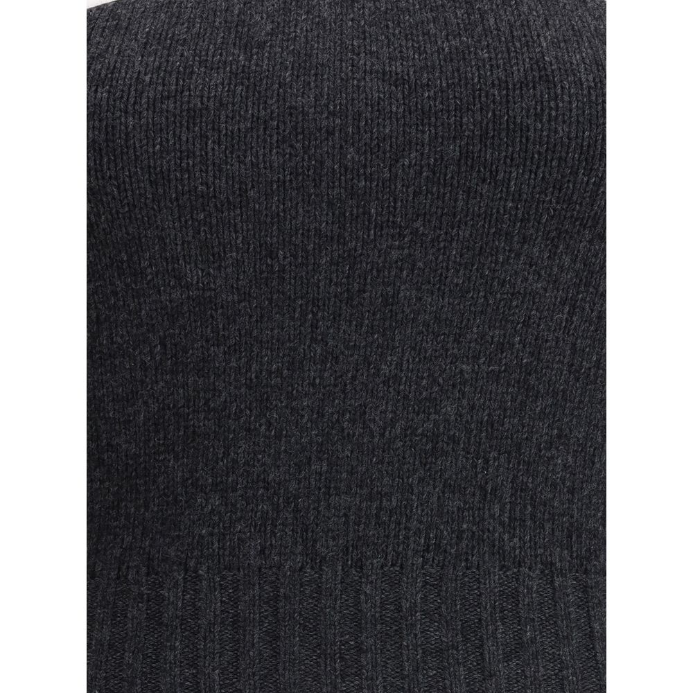 Prada Gray Fleece Wool Top