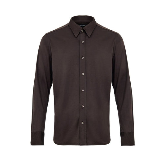 Tom Ford Brown Silk Shirt