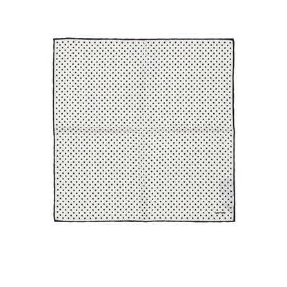 Tom Ford Black And White Silk Pocket Square