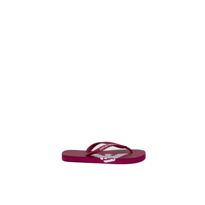 Emporio Armani Underwear Red Rubber Flip-Flop Sandals