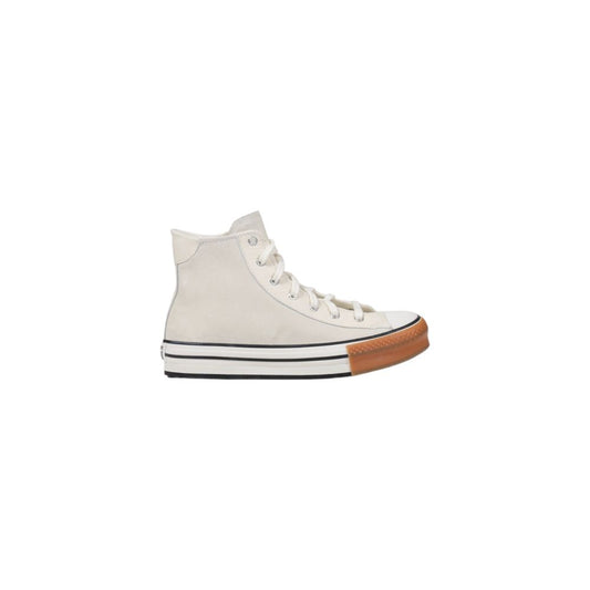 Converse Cream Leather High Top Sneakers