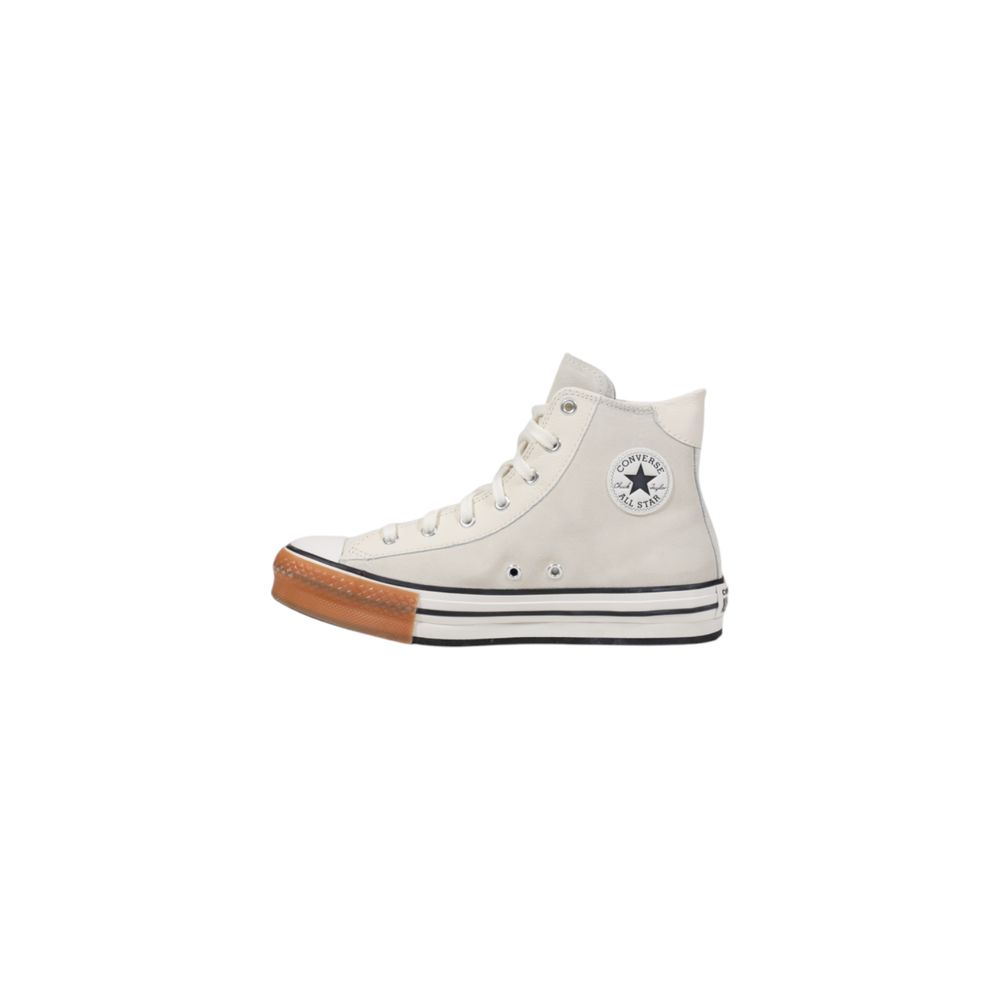 Converse Cream Leather High Top Sneakers
