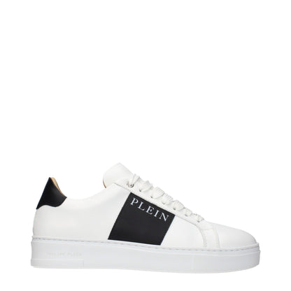 Philipp Plein White Leather Sneakers