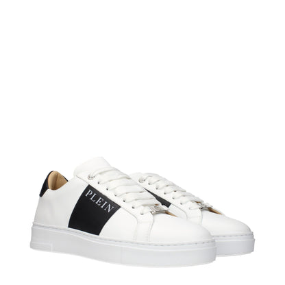 Philipp Plein White Leather Sneakers