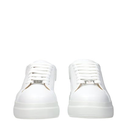 Philipp Plein White Leather Low Top Sneakers