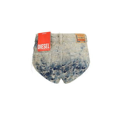 Diesel Light Blue Cotton Bermuda Shorts