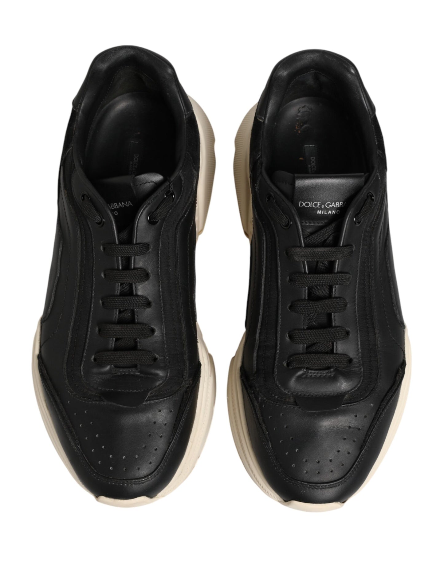 Dolce & Gabbana Black White Daymaster Low Top Sneakers Shoes