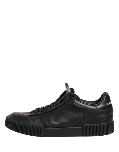 Dolce & Gabbana Black MIAMI Calf Low Top Men Sneakers  Shoes