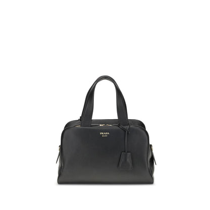 Prada Black Calf Leather Bos Taurus Handbag