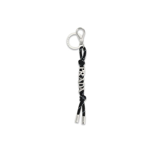 Prada Black Recycled Polyamide Keychain
