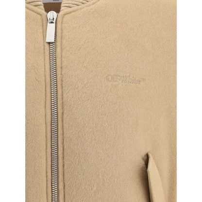 Off-White Brown Cashmere Bomber