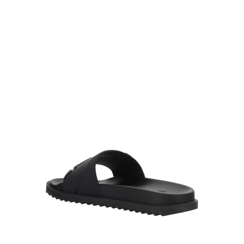 Fendi Black Rubber Sandals