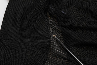 Dolce & Gabbana Black Viscose Turtle Neck Pullover Top