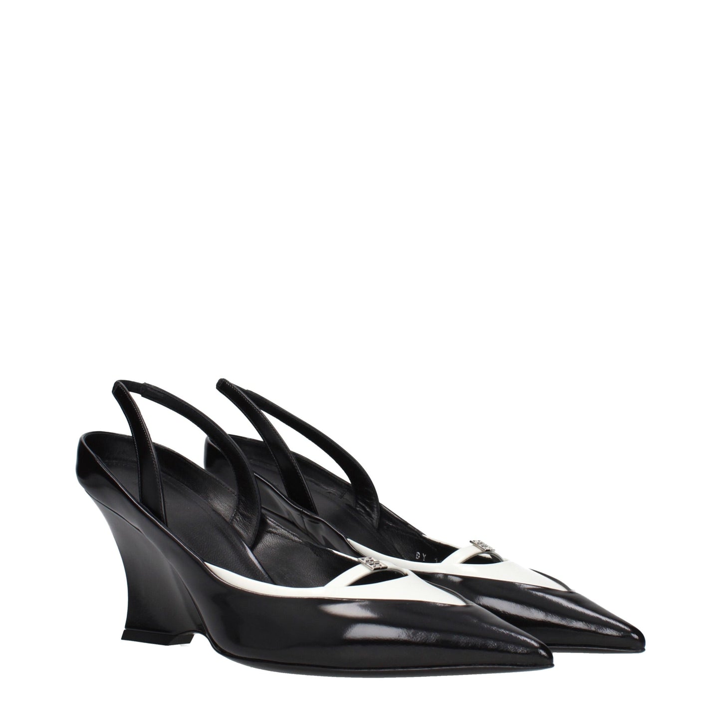 Givenchy Black Leather Wedge Sandals
