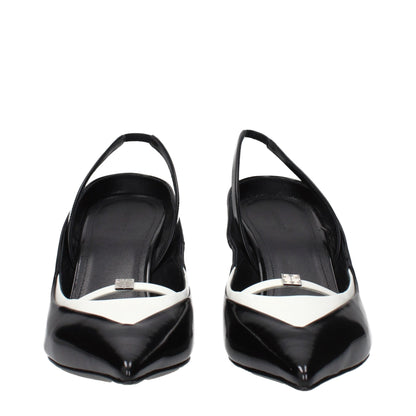 Givenchy Black Leather Wedge Sandals