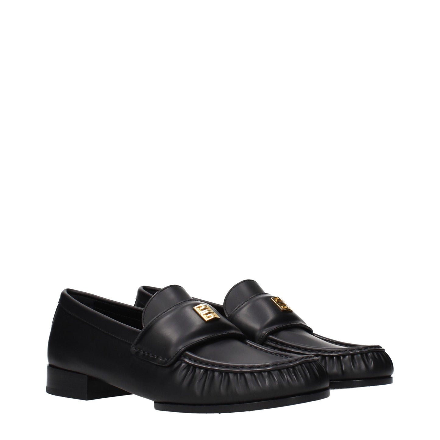 Givenchy Black Leather Slip-On Loafers