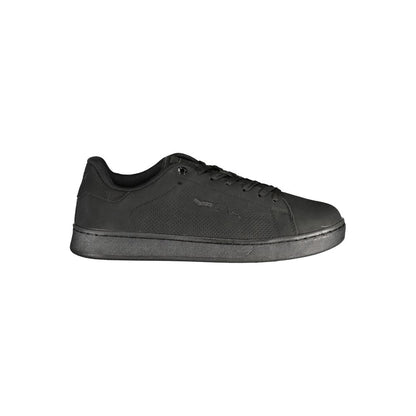 Gas Black Polyurethane Men Sneaker